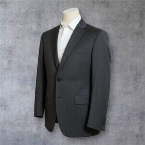 TOMMY HILFIGER  Mens Blazer Sport Coat Two Button Jacket 42R Gray WOOL Suits